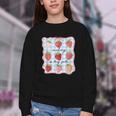 Reading Is My Jam Preppy Stawberry Bookworm Book Lover Nerd Youth Crewneck Sweatshirt