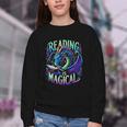 Reading Is Magical Dragon Tee Perfect For Book Lovers Kids Youth Crewneck Sweatshirt