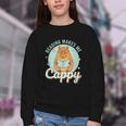 Reading Makes Me Cappy Bookworm Capybara Book Reading Youth Crewneck Sweatshirt