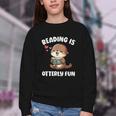 Reading Is Otterly Fun Otter Bookworm Book Lover Librarian Youth Crewneck Sweatshirt Reading Is Otterly Fun Otter Bookworm Book Lover Librarian Youth Crewneck Sweatshirt