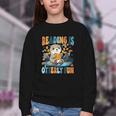 Reading Is Otterly Fun Sea Otter Book Lover Bookworm Youth Crewneck Sweatshirt Reading Is Otterly Fun Sea Otter Book Lover Bookworm Youth Crewneck Sweatshirt
