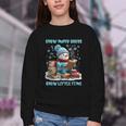 Reading Snow So Many Books Christmas Snow Little Time Youth Crewneck Sweatshirt