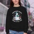 Reading Snowman So Many Books Christmas Books Readers Youth Crewneck Sweatshirt
