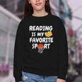 Reading Is My Tee Favorite Sport Basketball World Book Day Youth Crewneck Sweatshirt