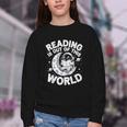 Reading Is Out Of This World Space Books Lover Youth Crewneck Sweatshirt