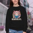 Readsolotl Axolotl Reading Book Lover Kawaii Bookworms Youth Crewneck Sweatshirt Readsolotl Axolotl Reading Book Lover Kawaii Bookworms Youth Crewneck Sweatshirt