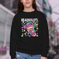 Readsolotl Cute Axolotl Book Lover Reading Women Girls Youth Crewneck Sweatshirt