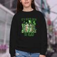 Retro Book Lucky Reading Teacher St Patrick's Day -Adults Small Cotton Blend Polyester Blend Short Sleeve Youth Crewneck Sweatshirt