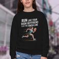 Run Like Your Book Boyfriend Is Waiting Runner Reader Youth Crewneck Sweatshirt Run Like Your Book Boyfriend Is Waiting Runner Reader Youth Crewneck Sweatshirt