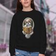 Shih Tzu Book How To Train Your Human Funny Dog Motif Youth Crewneck Sweatshirt