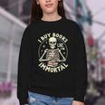 Skeleton I Buy Books Like I'm Immortal Halloween Youth Crewneck Sweatshirt Skeleton I Buy Books Like I'm Immortal Halloween Youth Crewneck Sweatshirt
