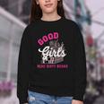 Smutty Book Merch Good Girls Read Dirty Books Smut Readers Youth Crewneck Sweatshirt