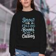 Snow Is Falling Books Are Calling Youth Crewneck Sweatshirt