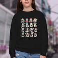 Snowman Reading Book Christmas Cozy Book Lover Bookish Youth Crewneck Sweatshirt