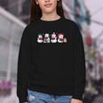 Snowman Reading Books Teacher Librarian Bookworm Christmas Youth Crewneck Sweatshirt