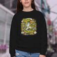 Softball Pitcher Best Traits Brave Retro Pop Comic Book Art Youth Crewneck Sweatshirt