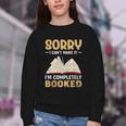 Sorry I Can't Make It I'm Completely Booked Book Reading Youth Crewneck Sweatshirt