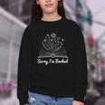 Sorry I'm Booked Floral Book Love Cozy Bookworm Reading Youth Crewneck Sweatshirt Sorry I'm Booked Floral Book Love Cozy Bookworm Reading Youth Crewneck Sweatshirt