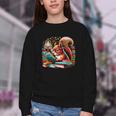 Squirrel Reading a Book Lover Bookworm Youth Crewneck Sweatshirt