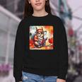 Squirrel Reading Comic Book On Autumn Branch Glasses Leaves Youth Crewneck Sweatshirt