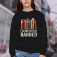 Support Banned Books Freedom I'm With The Banned Youth Crewneck Sweatshirt