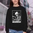 Tarot Card Shirt The Reader Tarot Skeleton Reading Book Youth Crewneck Sweatshirt Tarot Card Shirt The Reader Tarot Skeleton Reading Book Youth Crewneck Sweatshirt