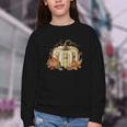 Teacher Book Pumpkin Fall Reading Thanksgiving Autumn Youth Crewneck Sweatshirt Teacher Book Pumpkin Fall Reading Thanksgiving Autumn Youth Crewneck Sweatshirt
