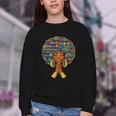 History Month Afro Women Book Lover Librarian Teacher Youth Crewneck Sweatshirt