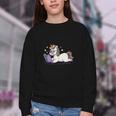 Unicorn Bookworm Believe In Yourself Cute And Inspirational Youth Crewneck Sweatshirt
