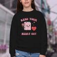 Valentines Day Book Read Your Heart Out Women Men Kids Youth Crewneck Sweatshirt