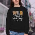 Wild About Reading Book Lover Bookworm Library Day Youth Crewneck Sweatshirt