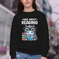 Wild About Reading Book Lover Hippo Youth Crewneck Sweatshirt