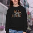 Wild About Reading Books Reader Lover Librarian Bookworm Youth Crewneck Sweatshirt