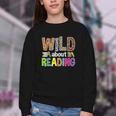 Wild About Reading Library Day Reading Books & Bookworm Youth Crewneck Sweatshirt Wild About Reading Library Day Reading Books & Bookworm Youth Crewneck Sweatshirt