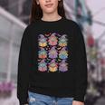 Witches Reading Books Halloween Cute Teens Kids Youth Crewneck Sweatshirt