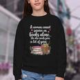 Woman Cannot Survive On Books Alone She Also Needs Yarn Youth Crewneck Sweatshirt Woman Cannot Survive On Books Alone She Also Needs Yarn Youth Crewneck Sweatshirt