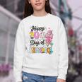 100th Day Of School Teacher Books 100 Days Of Preschool Girl Youth Crewneck Sweatshirt