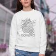 Adult Coloring Book Namaste Yoga Flowers Youth Crewneck Sweatshirt