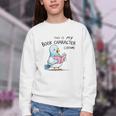 This Is My Book Character Costume I Pigeon Reading Tee Youth Crewneck Sweatshirt