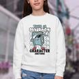 This Is My Book Character Costume Reading Book Lover Youth Crewneck Sweatshirt