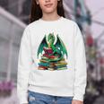 Book Dragon Reading Books Youth Crewneck Sweatshirt