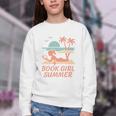 Book Girl Summer Book Reading Retro Sunset Youth Crewneck Sweatshirt