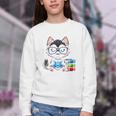 Book Lover Reading Husky Dog Youth Crewneck Sweatshirt