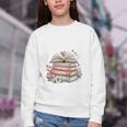 All Booked For Valentines Book Lover Romance Youth Crewneck Sweatshirt