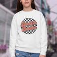 Bookish Baddie Retro Aesthetic Typography Youth Crewneck Sweatshirt