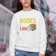 Books Are My Love Language Stack Youth Crewneck Sweatshirt