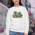 Botanical Garden Plants With Books Youth Crewneck Sweatshirt