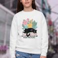 Cat Meme I Like Cats And Books And Maybe Three People Youth Crewneck Sweatshirt