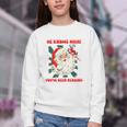 Christmas Bookish He Knows What You'Ve Been Reading Women Youth Crewneck Sweatshirt Christmas Bookish He Knows What You'Ve Been Reading Women Youth Crewneck Sweatshirt