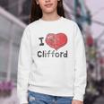 Clifford The Big Red Dog I Heart Clifford Childrens Books Youth Crewneck Sweatshirt Clifford The Big Red Dog I Heart Clifford Childrens Books Youth Crewneck Sweatshirt
